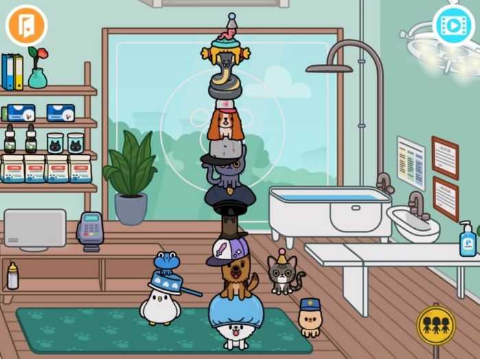 Stack hats on pets and pets on hats